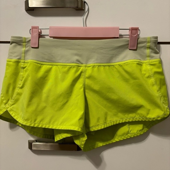 Lululemon Neon Speed Up Shorts Low Rise - Picture 3 of 9